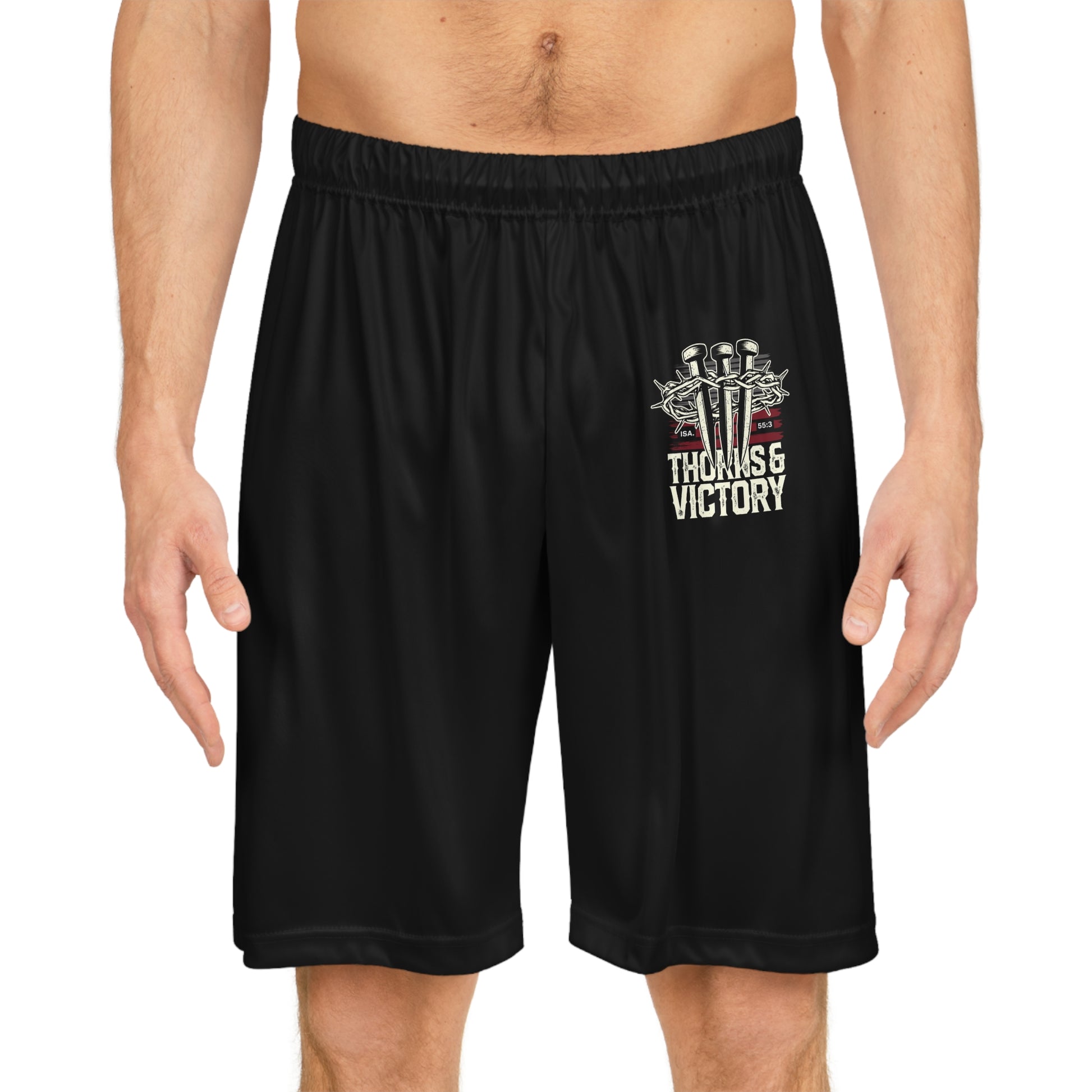 "Thorns & Victory" Basketball Shorts - The Shield of Light