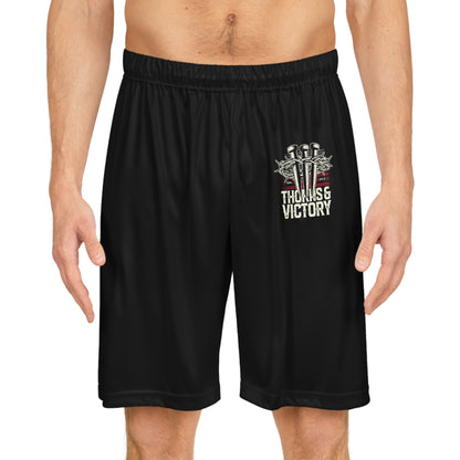 "Thorns & Victory" Basketball Shorts - The Shield of Light