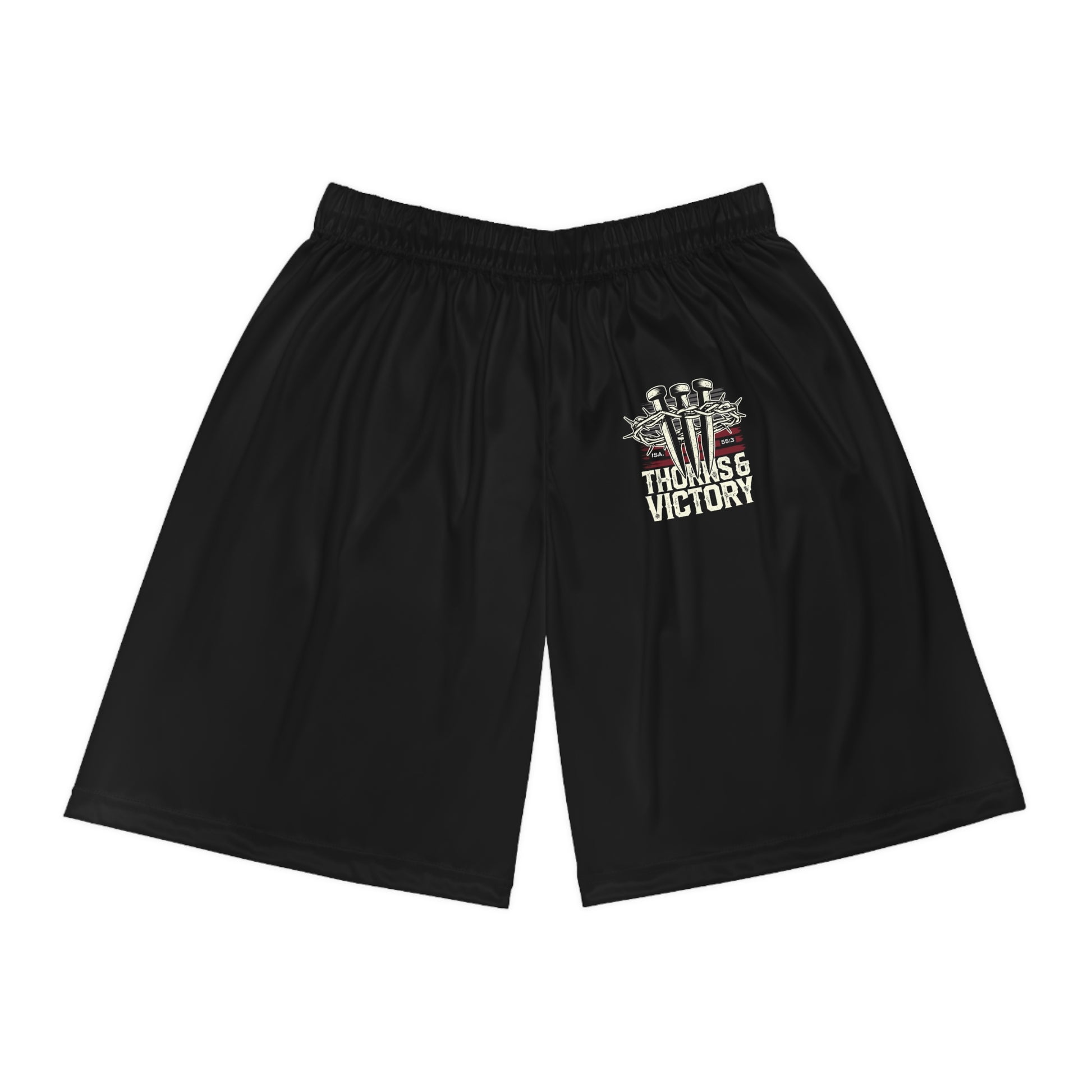 "Thorns & Victory" Basketball Shorts - The Shield of Light