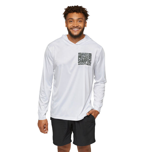 "As Iron Sharpeneth Iron So One Person Sharpens Another" Sports Warmup Hoodie - The Shield of Light