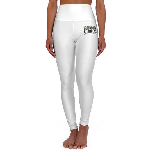 "As Iron Sharpeneth Iron So One Person Sharpens Another" Unisex High Waisted Yoga Leggings - The Shield of Light