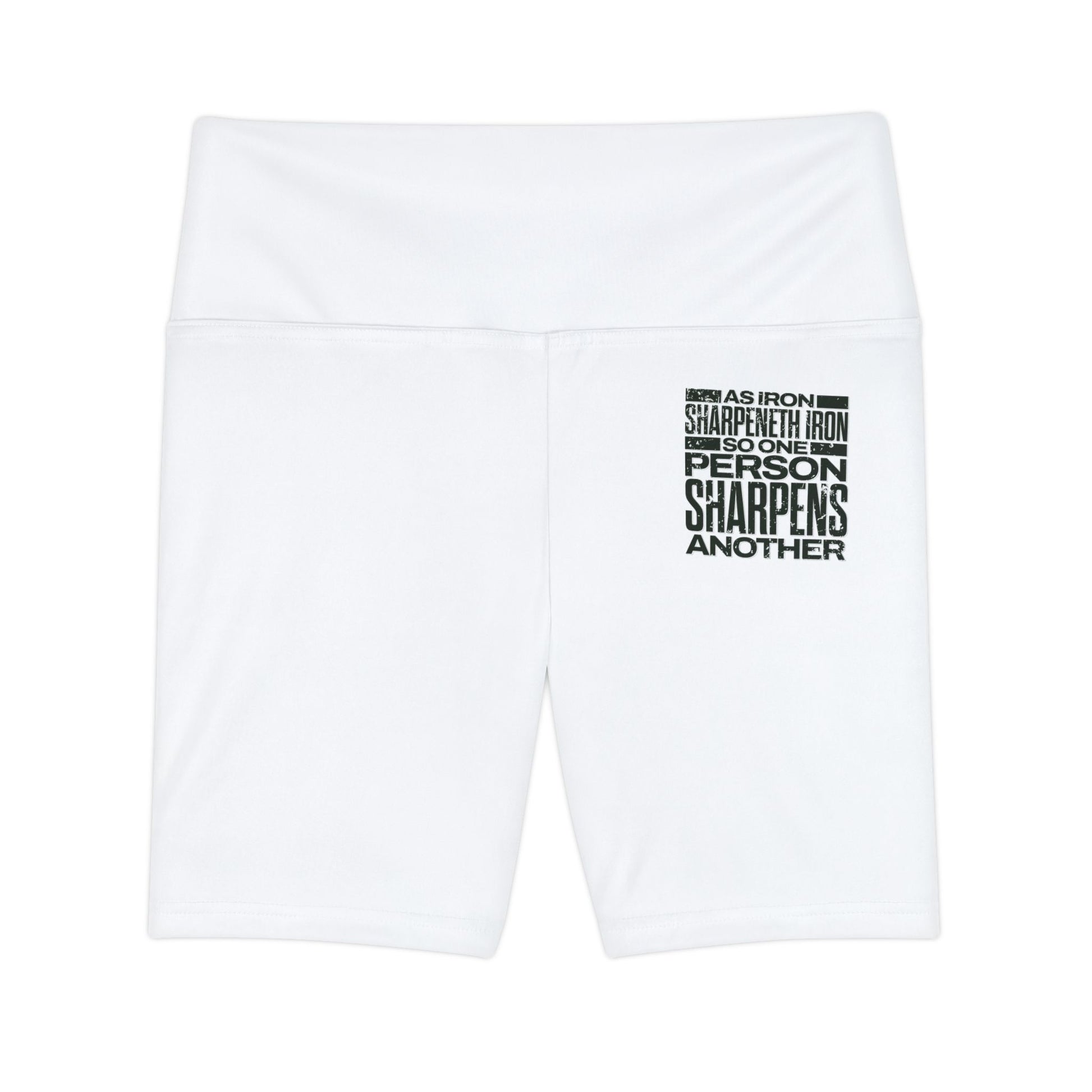 "As Iron Sharpeneth Iron So One Person Sharpens Another" Unisex Workout Shorts - The Shield of Light