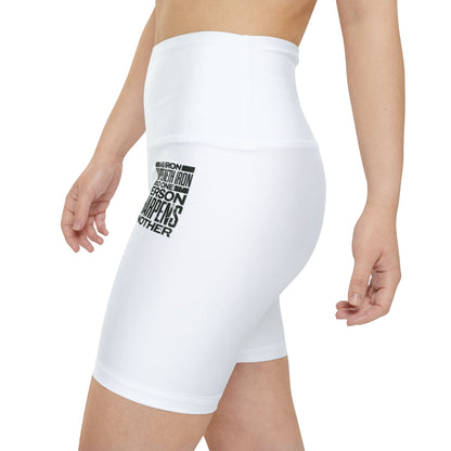 "As Iron Sharpeneth Iron So One Person Sharpens Another" Unisex Workout Shorts - The Shield of Light