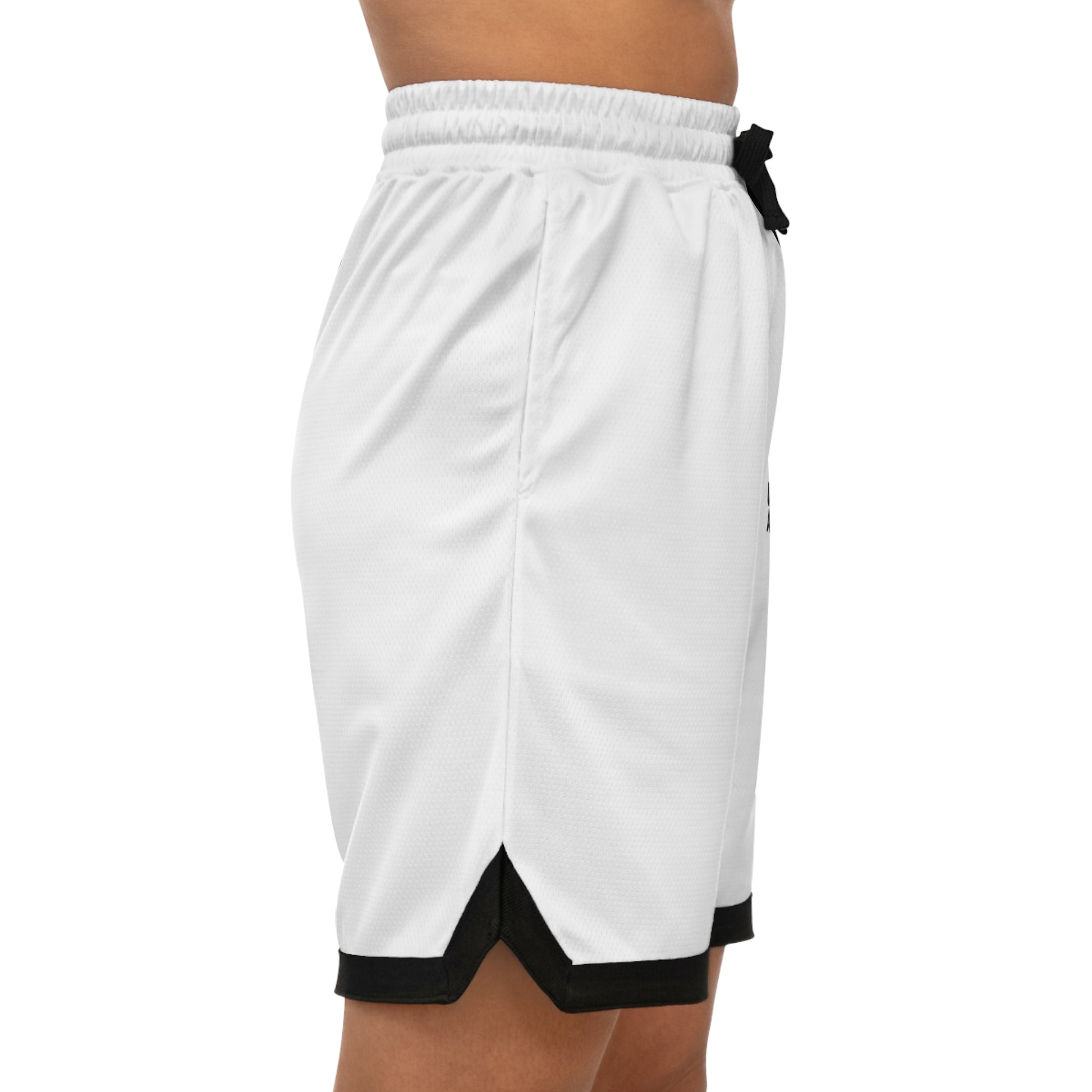 "As Iron Sharpeneth Iron So One Person Sharpens Another"  Unisex Basketball Rib Shorts - The Shield of Light