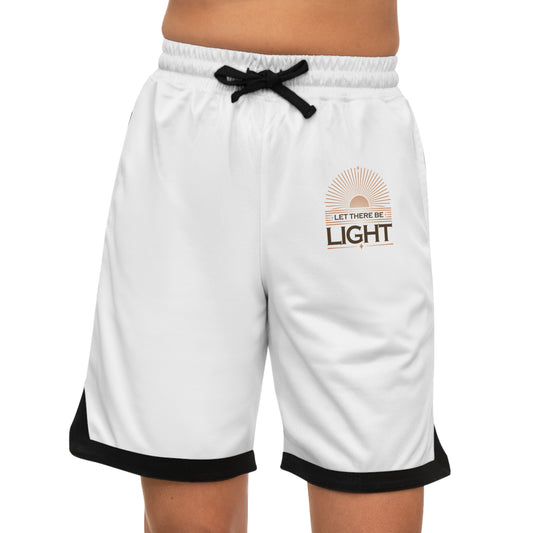 "Let There Be Light" Unisex Basketball Rib Shorts - The Shield of Light