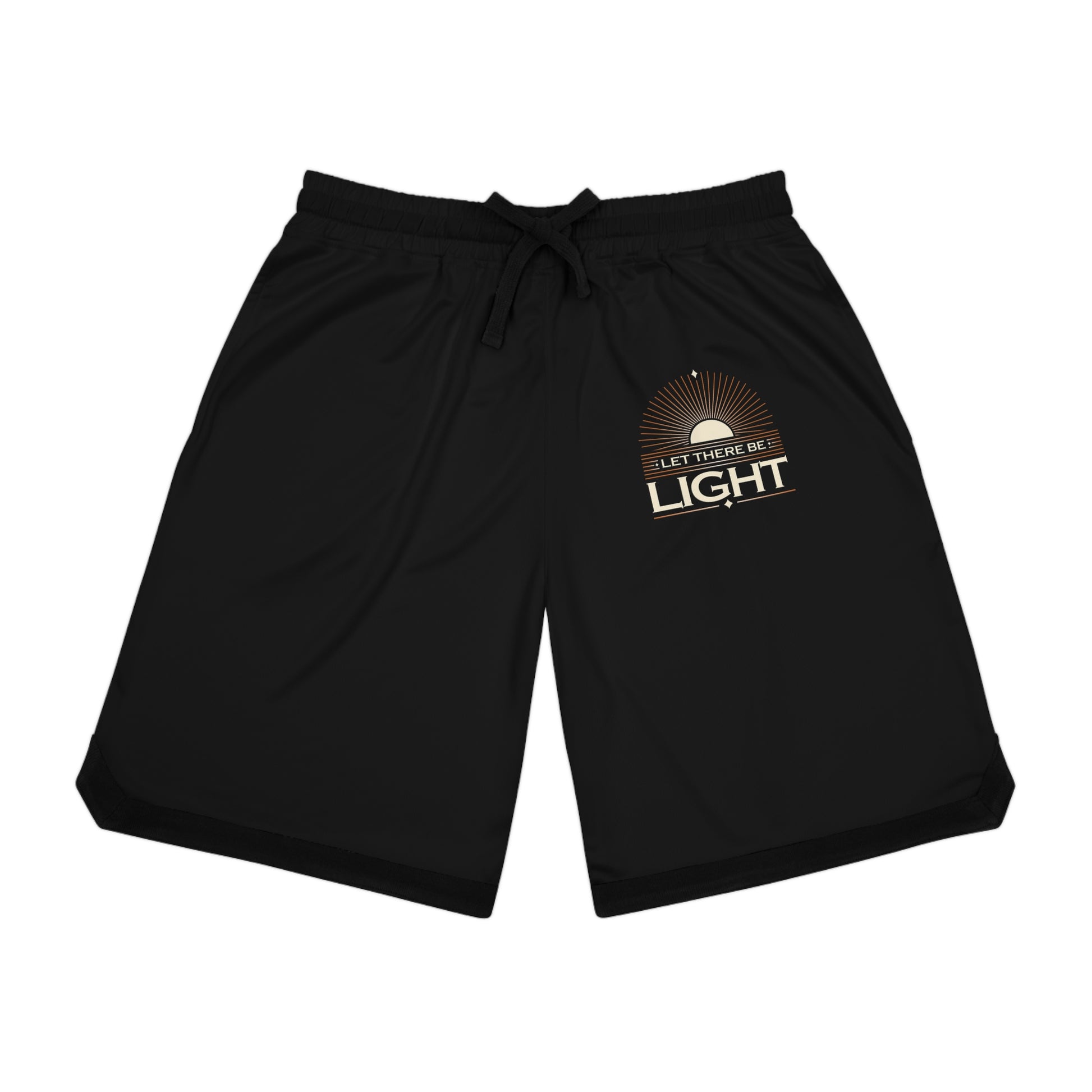 "Let There Be Light" Unisex Basketball Rib Shorts - The Shield of Light