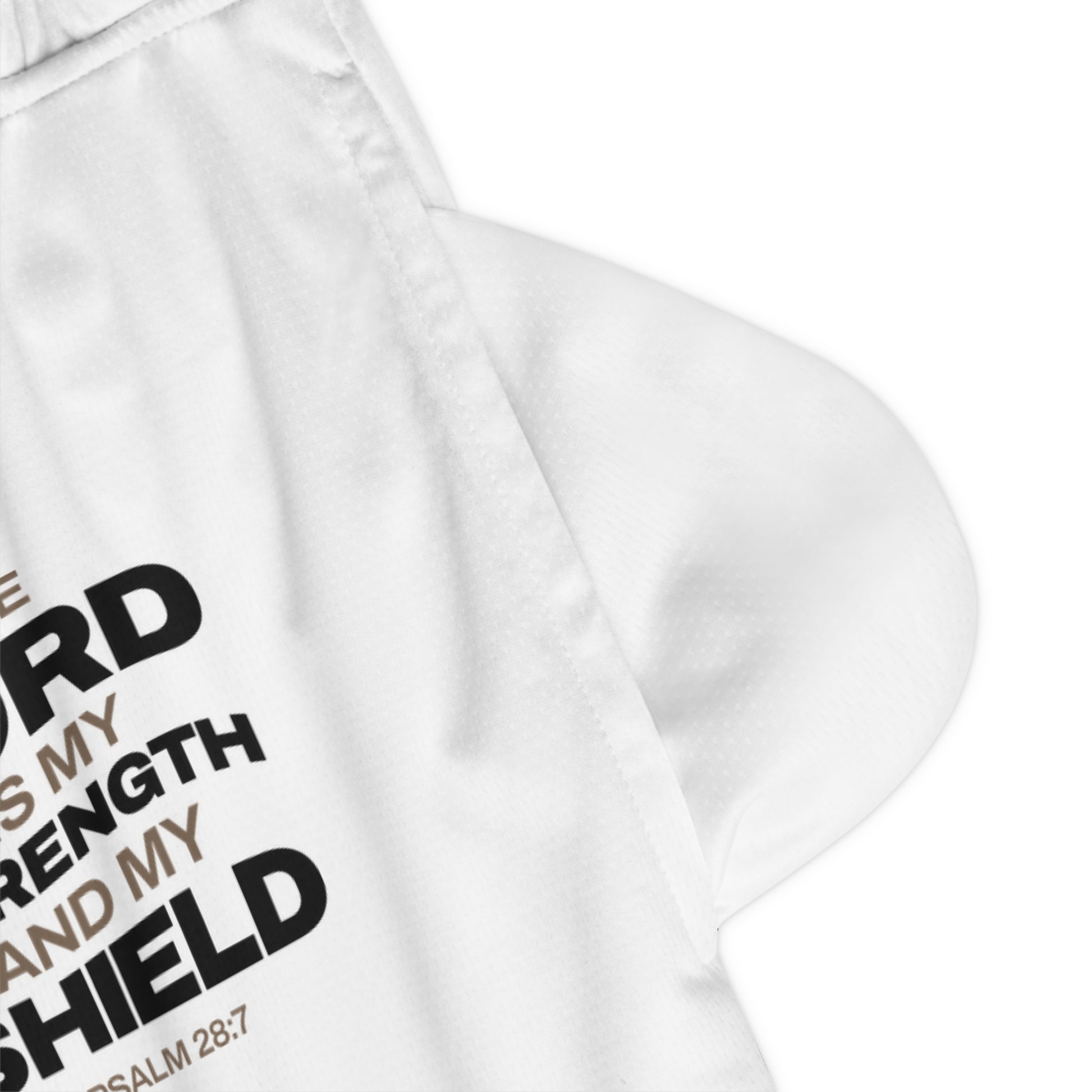 "The Lord Is My Strength and My Shield Psalm 28:7" Unisex Basketball Rib Shorts - The Shield of Light