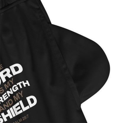 "The Lord Is My Strength and My Shield Psalm 28:7" Unisex Basketball Rib Shorts - The Shield of Light