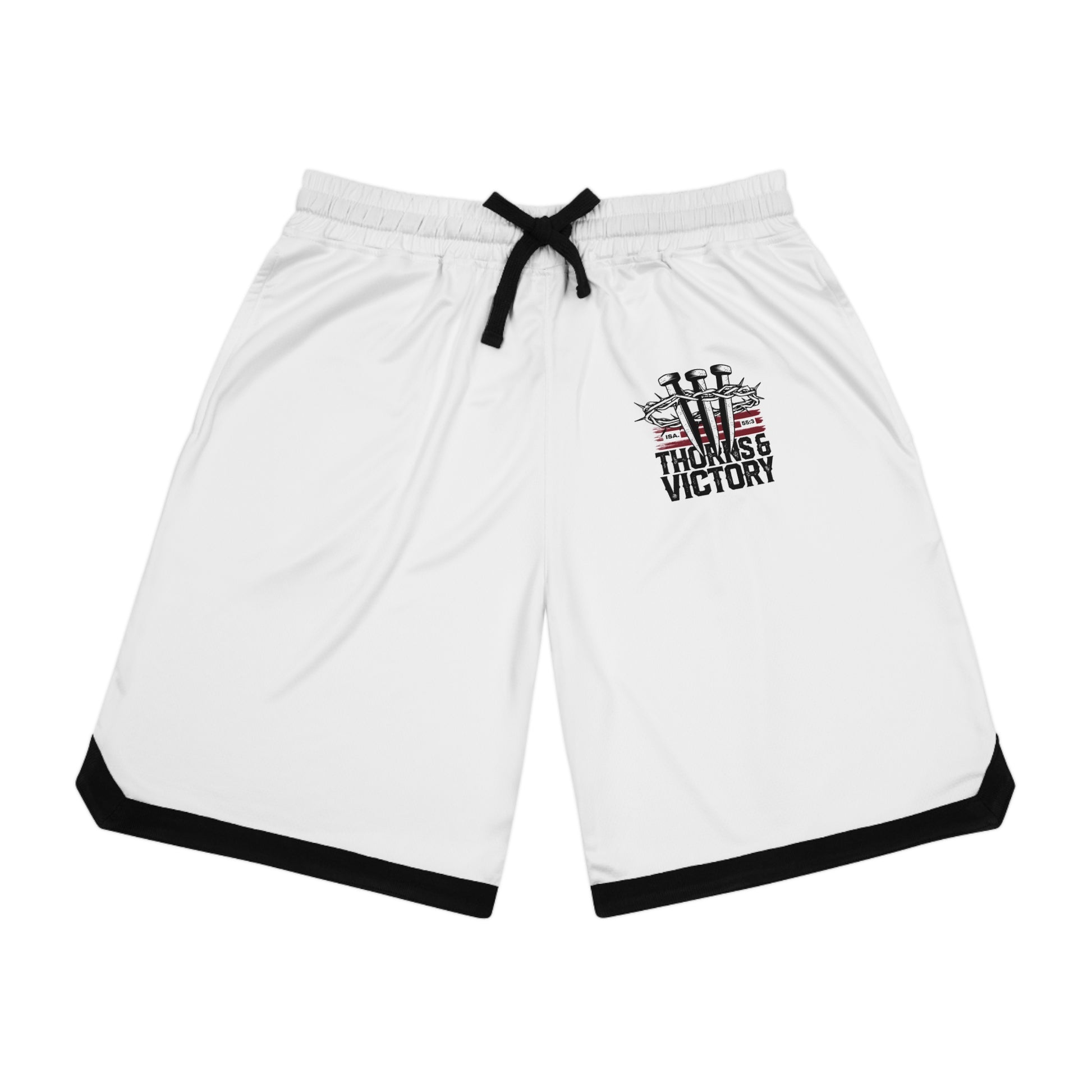 "Thorns & Victory" Unisex Basketball Rib Shorts - The Shield of Light