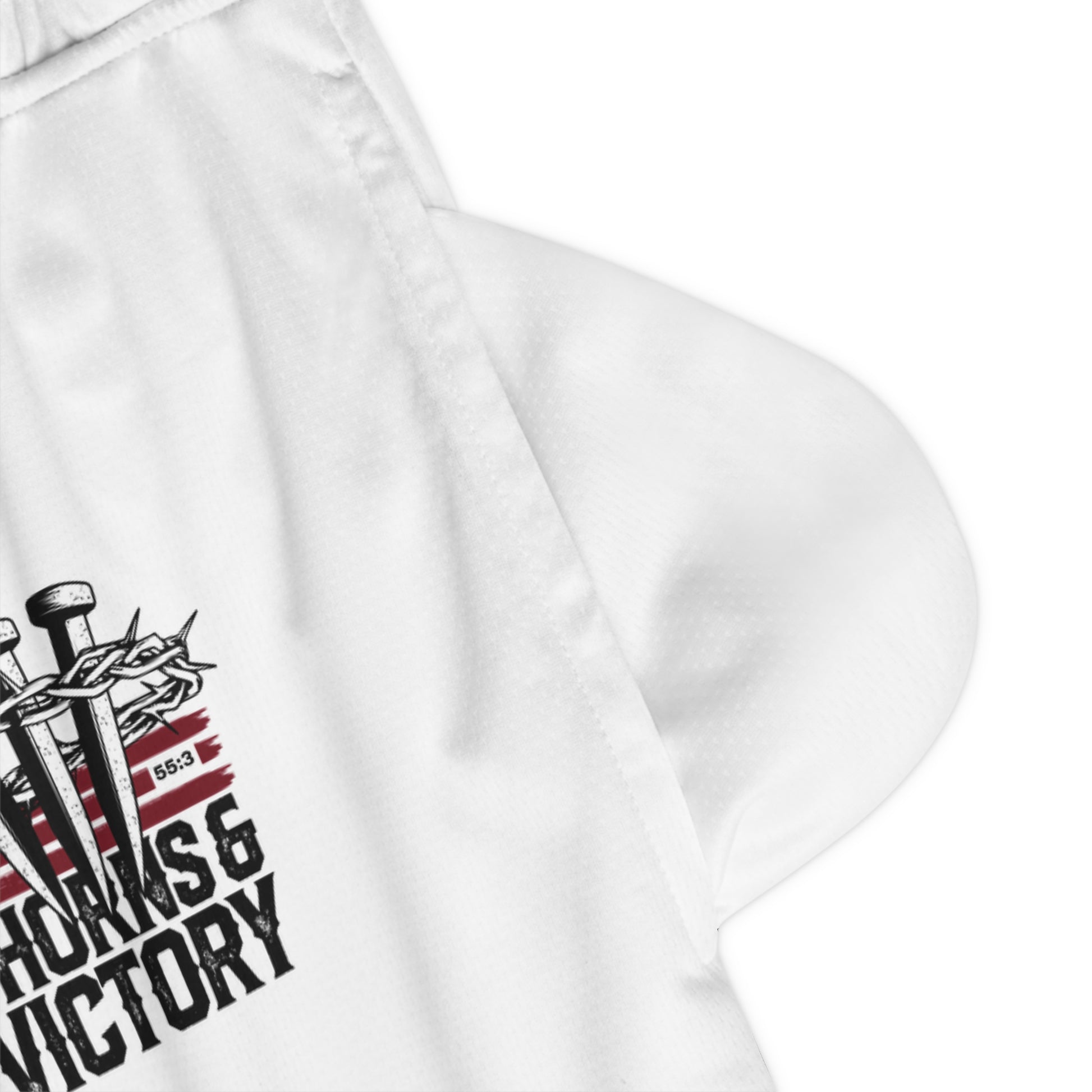 "Thorns & Victory" Unisex Basketball Rib Shorts - The Shield of Light