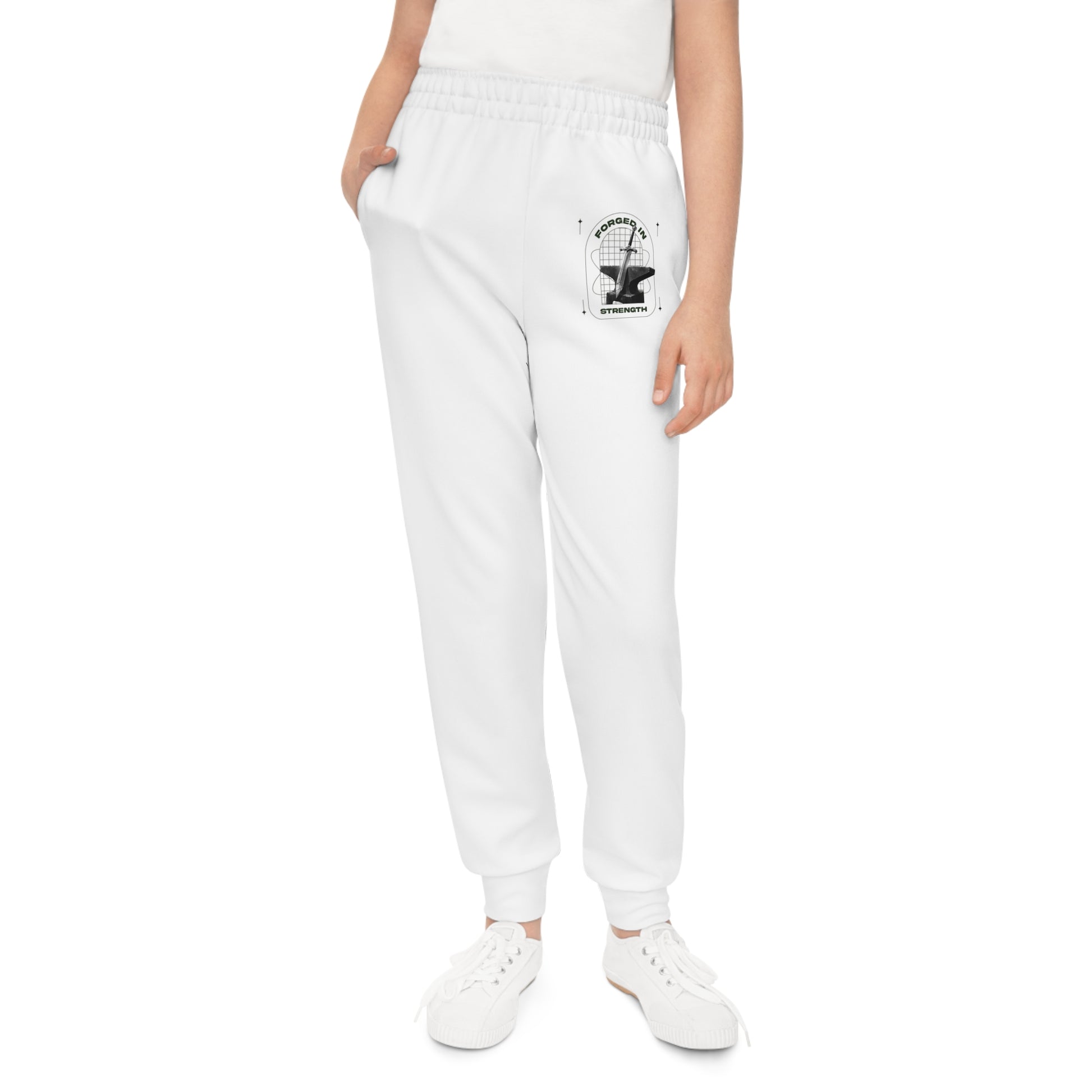 "Forged In Strength" Unisex Youth Joggers - The Shield of Light