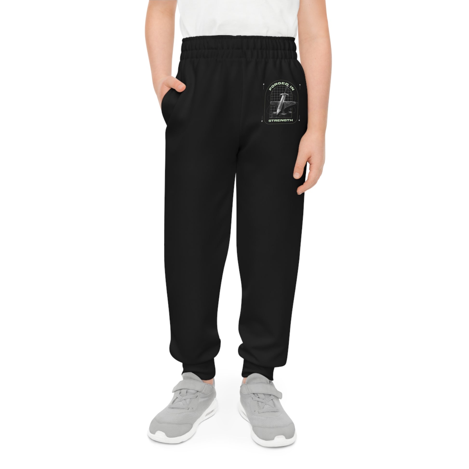 "Forged In Strength" Unisex Youth Joggers - The Shield of Light
