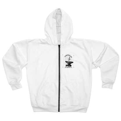 "Forged In Strength" Unisex Zip Hoodie - The Shield of Light