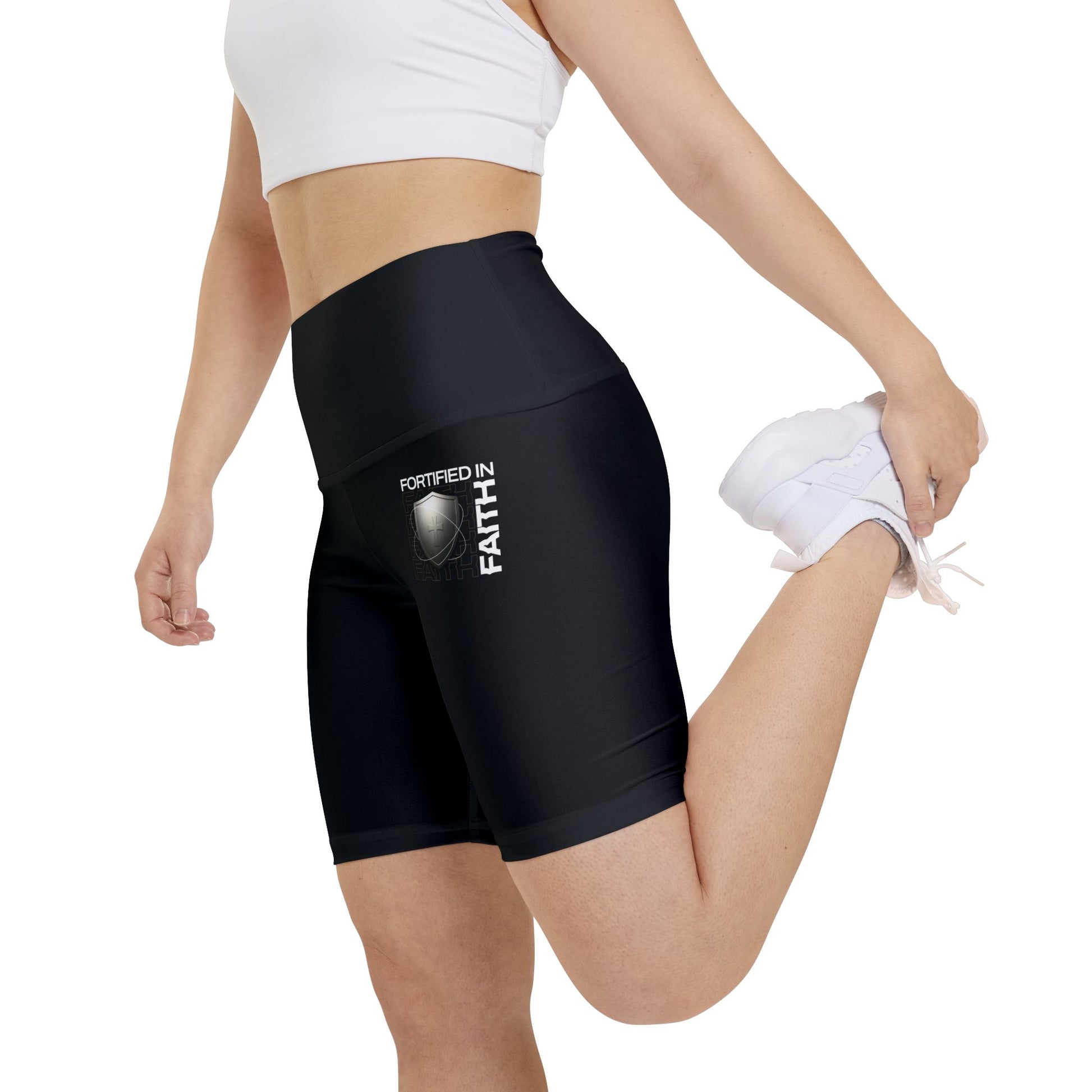 "Fortified In Faith " Unisex Workout Shorts - The Shield of Light