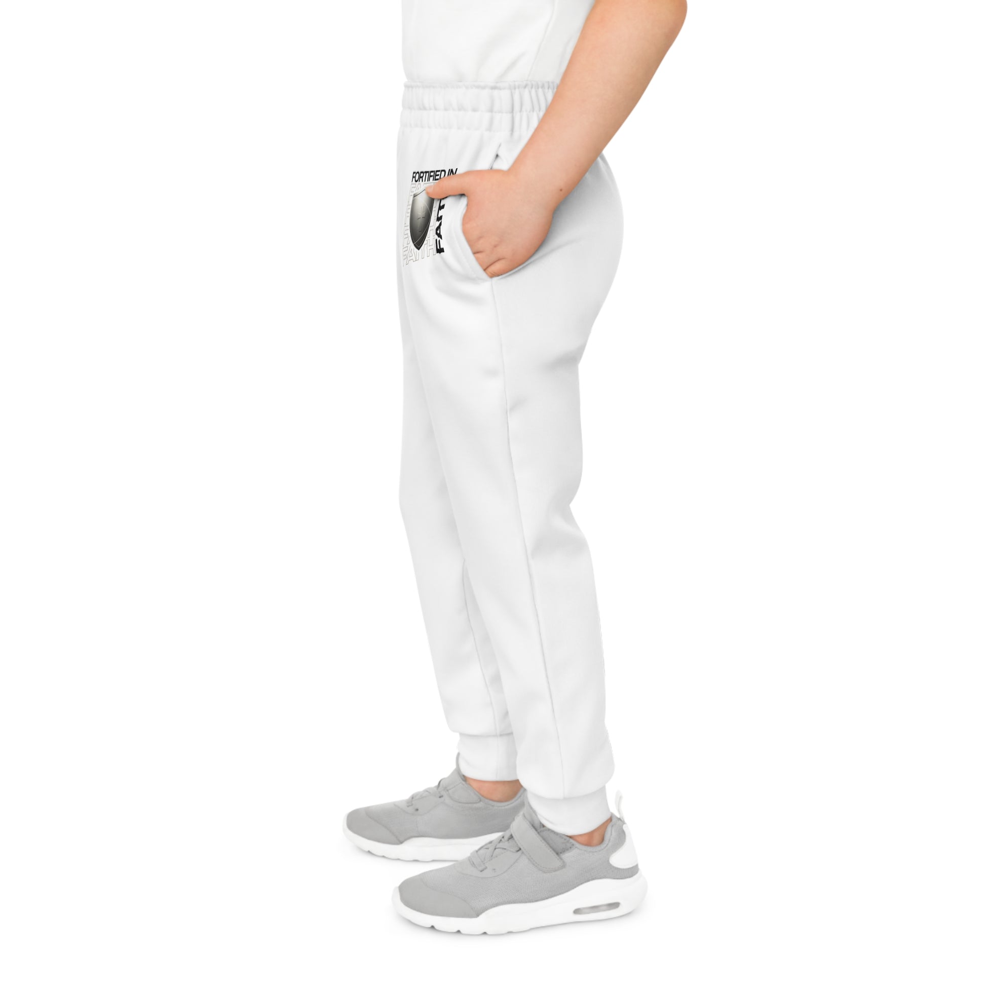 "Fortified In Faith " Unisex Youth Joggers - The Shield of Light