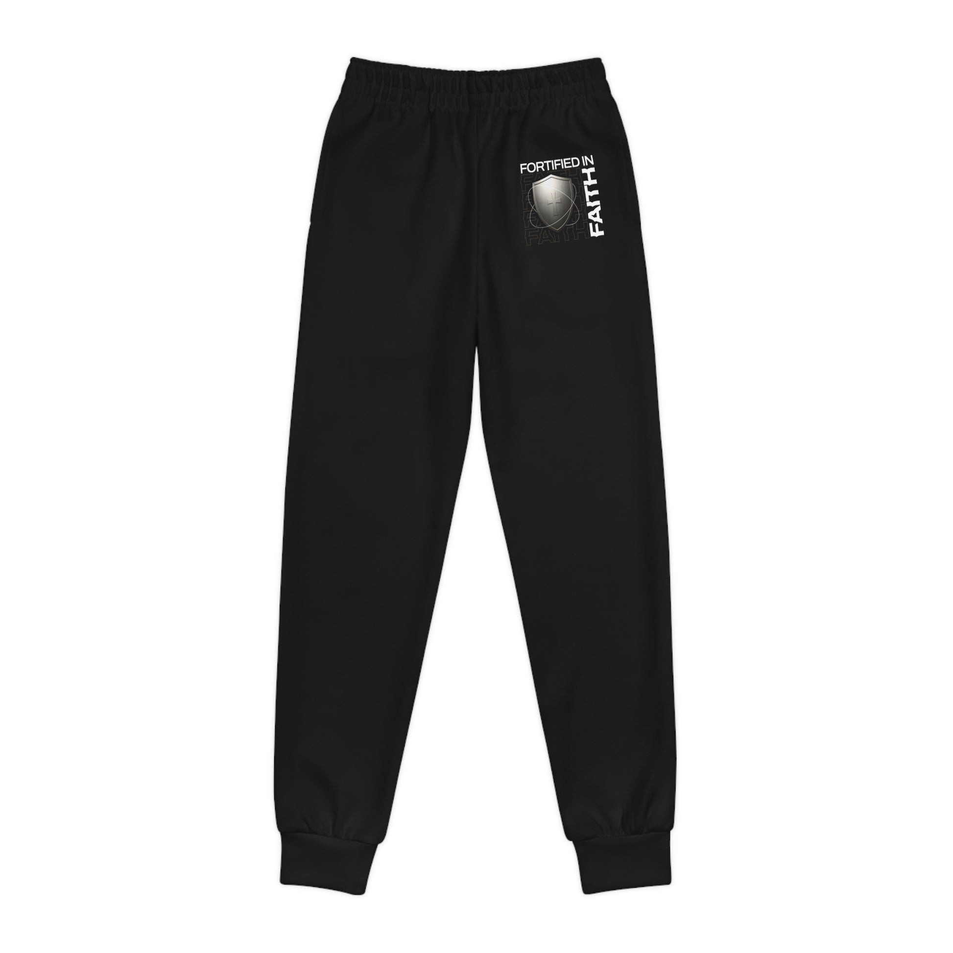 "Fortified In Faith " Unisex Youth Joggers - The Shield of Light