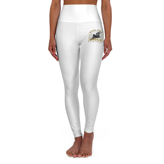 "Run The Race "  Unisex High Waisted Yoga Leggings - The Shield of Light