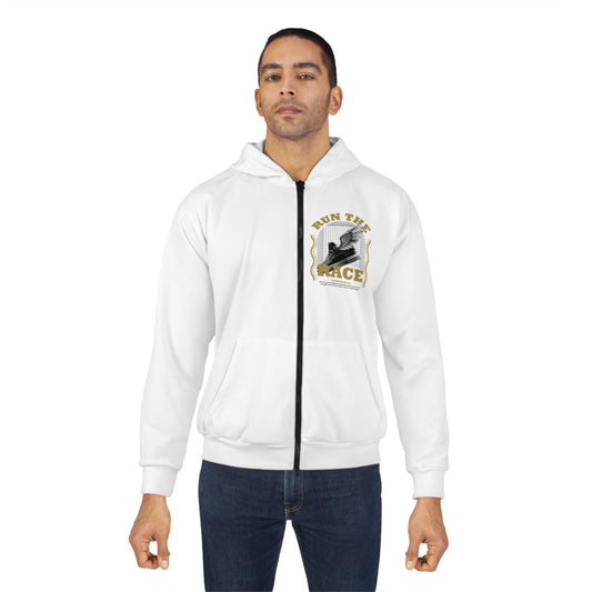'Run The Race' Unisex Zip Hoodie - The Shield of Light