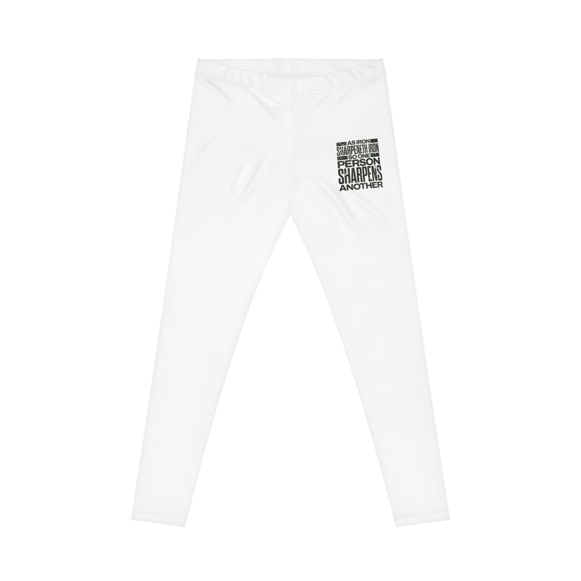 "As Iron Sharpeneth Iron So One Person Sharpens Another" Unisex Casual Leggings - The Shield of Light