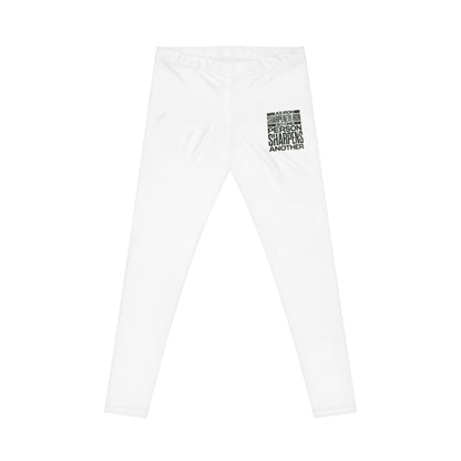"As Iron Sharpeneth Iron So One Person Sharpens Another" Unisex Casual Leggings - The Shield of Light