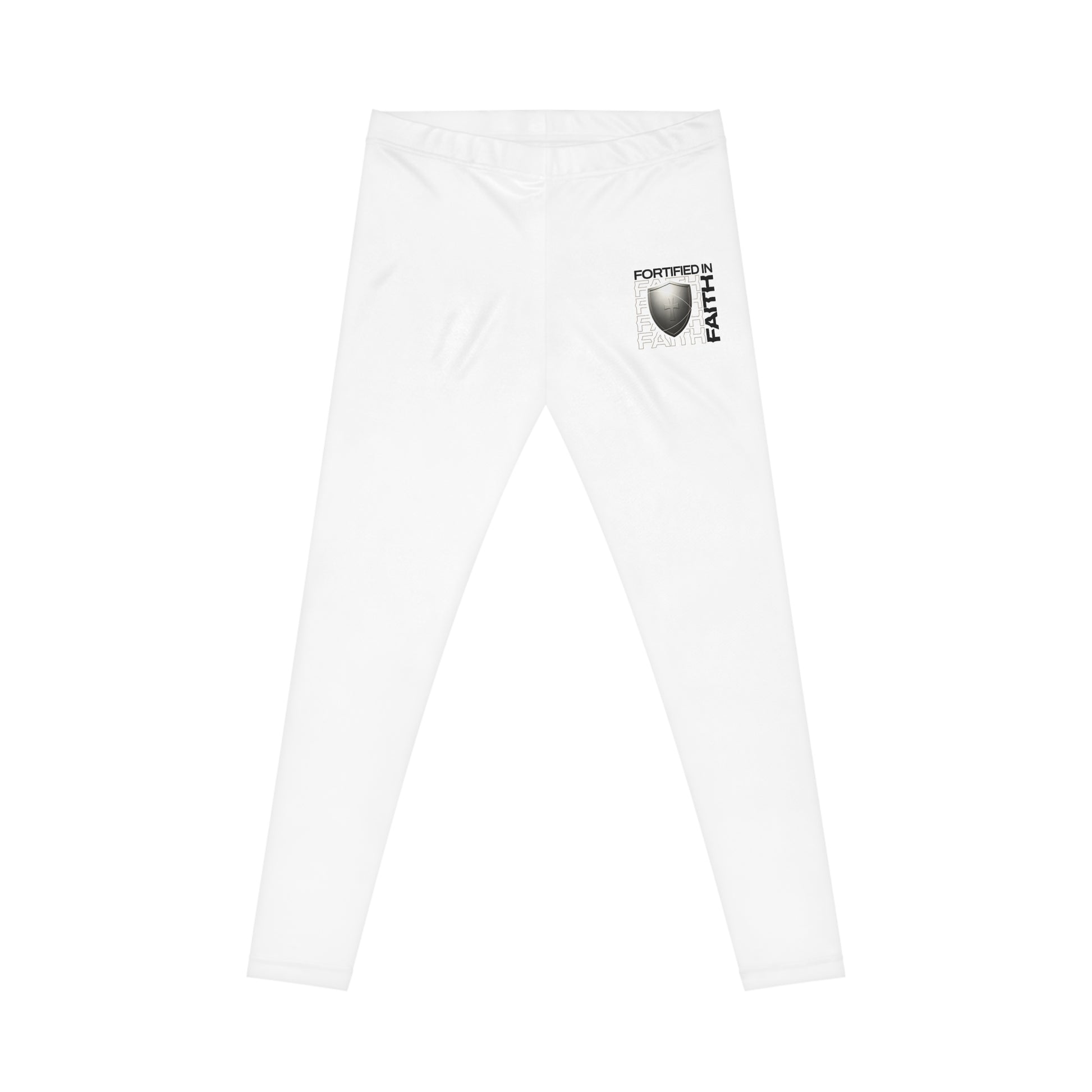 "Fortified In Faith " Unisex Casual Leggings - The Shield of Light