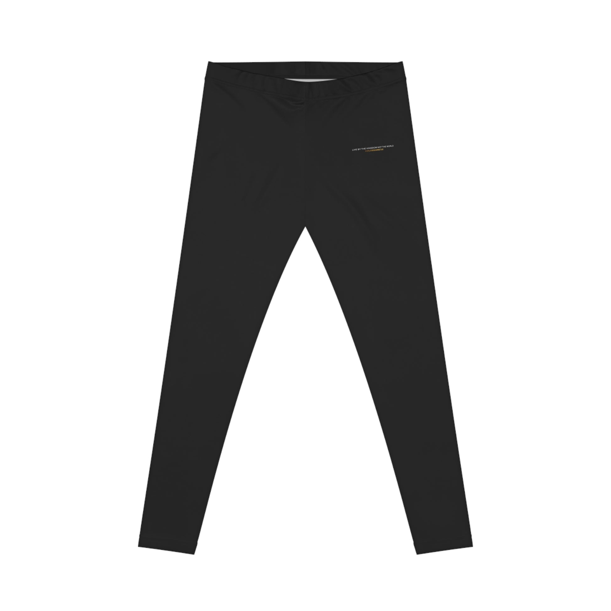 "Live By the Kingdom Not the World Colossians 3:2" Unisex Casual Leggings - The Shield of Light
