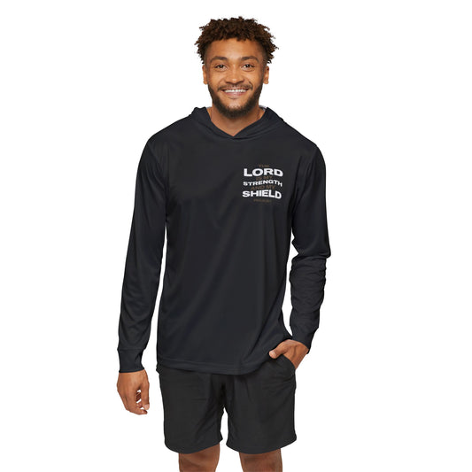 "The Lord Is My Strength and My Shield Psalm 28:7" Sports Warmup Hoodie - The Shield of Light