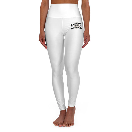 "The Lord Is My Strength and My Shield Psalm 28:7" Unisex High Waisted Yoga Leggings - The Shield of Light
