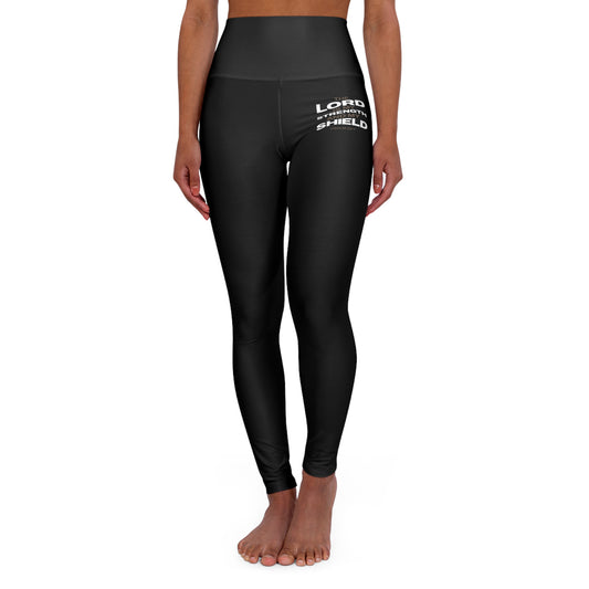 "The Lord Is My Strength and My Shield Psalm 28:7" Unisex High Waisted Yoga Leggings - The Shield of Light