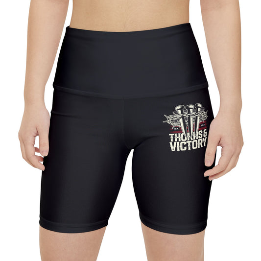"Thorns & Victory" Unisex Workout Shorts - The Shield of Light