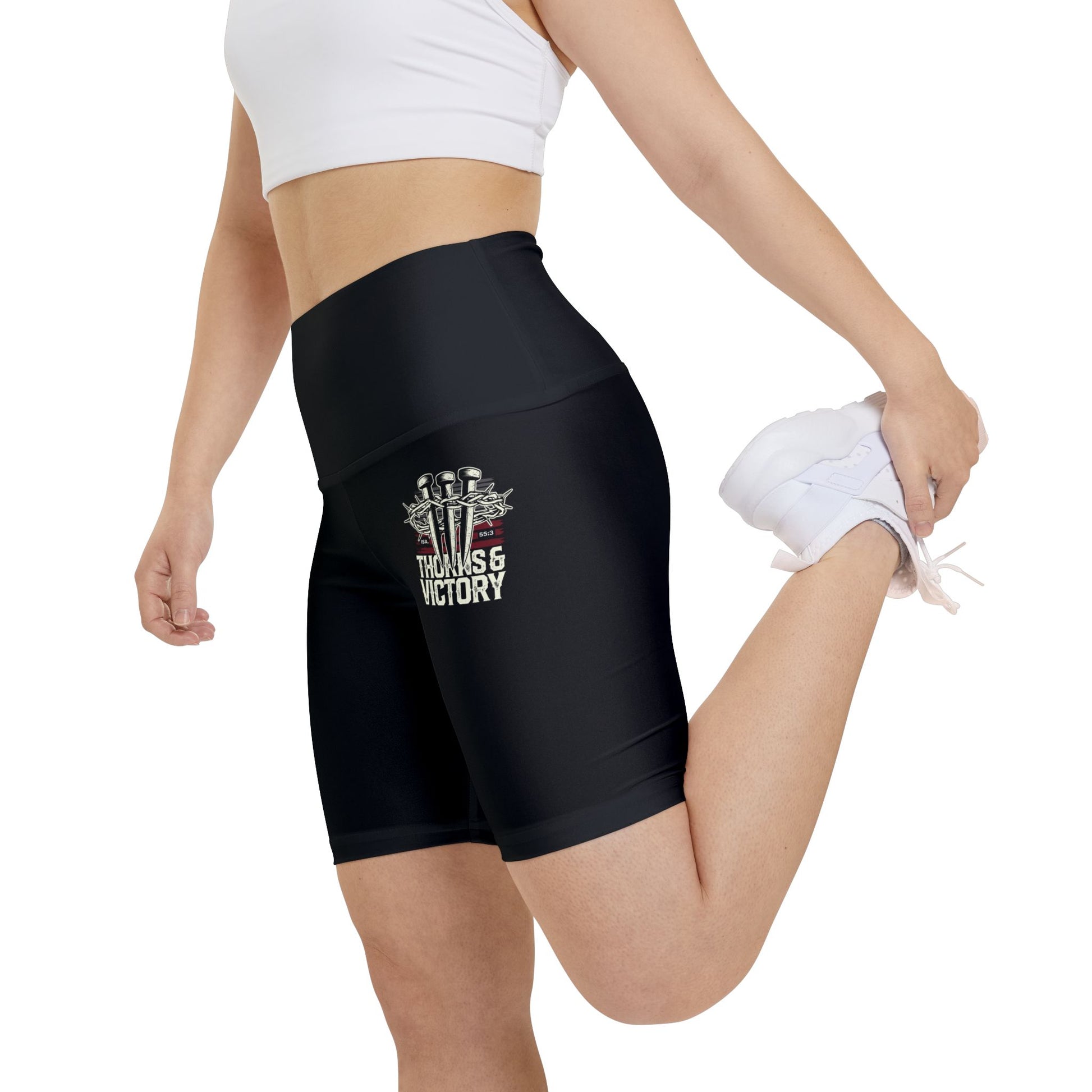 "Thorns & Victory" Unisex Workout Shorts - The Shield of Light