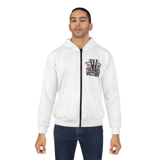 'Thorns & Victory' Unisex Zip Hoodie - The Shield of Light