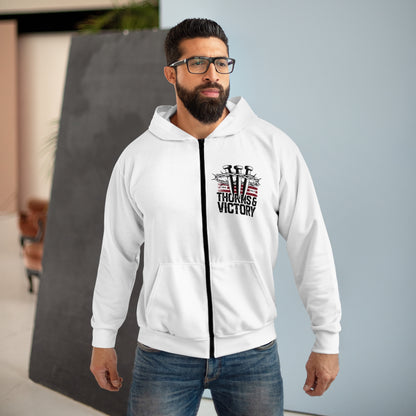 'Thorns & Victory' Unisex Zip Hoodie - The Shield of Light