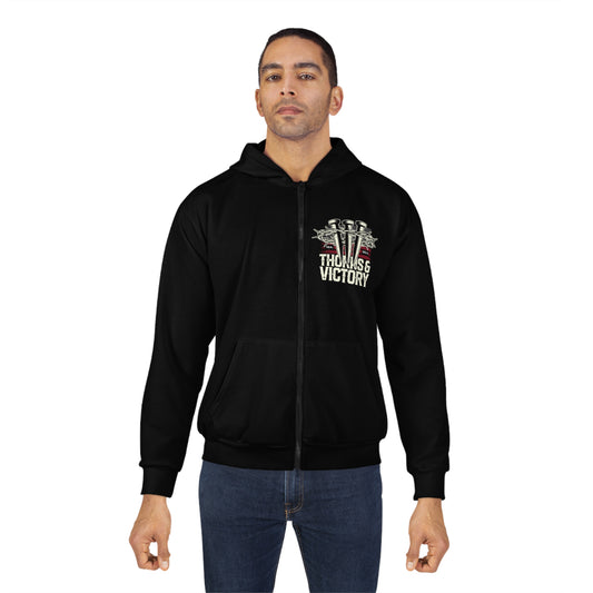 'Thorns & Victory' Unisex Zip Hoodie - The Shield of Light
