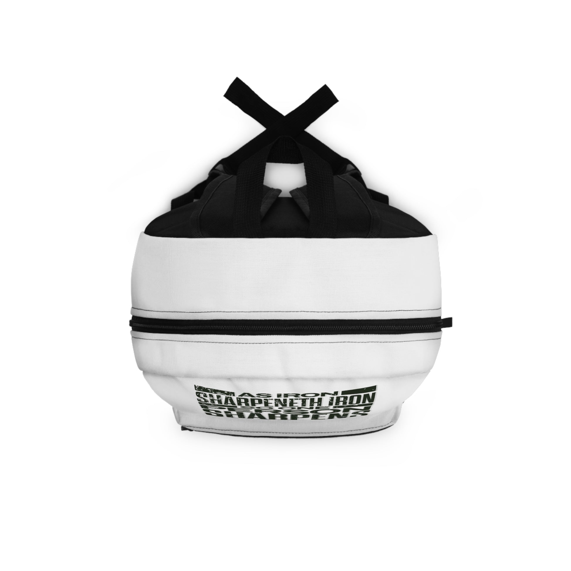 "As Iron Sharpeneth Iron So One Person Sharpens Another" Unisex Backpack - The Shield of Light