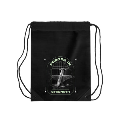 Forged in Strength Drawstring Bag - The Shield of Light