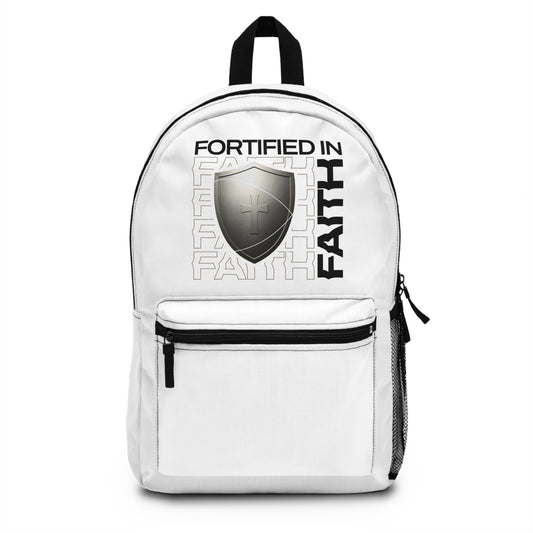 "Fortified In Faith " Unisex Backpack - The Shield of Light