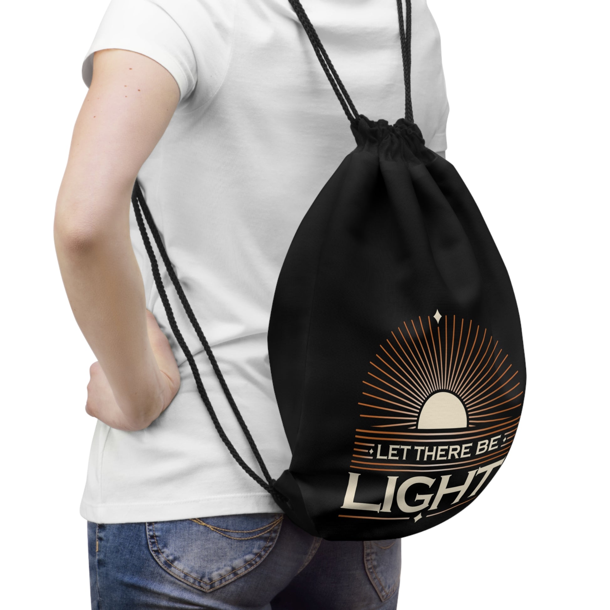 "Let There Be Light" Unisex Drawstring Bag - The Shield of Light