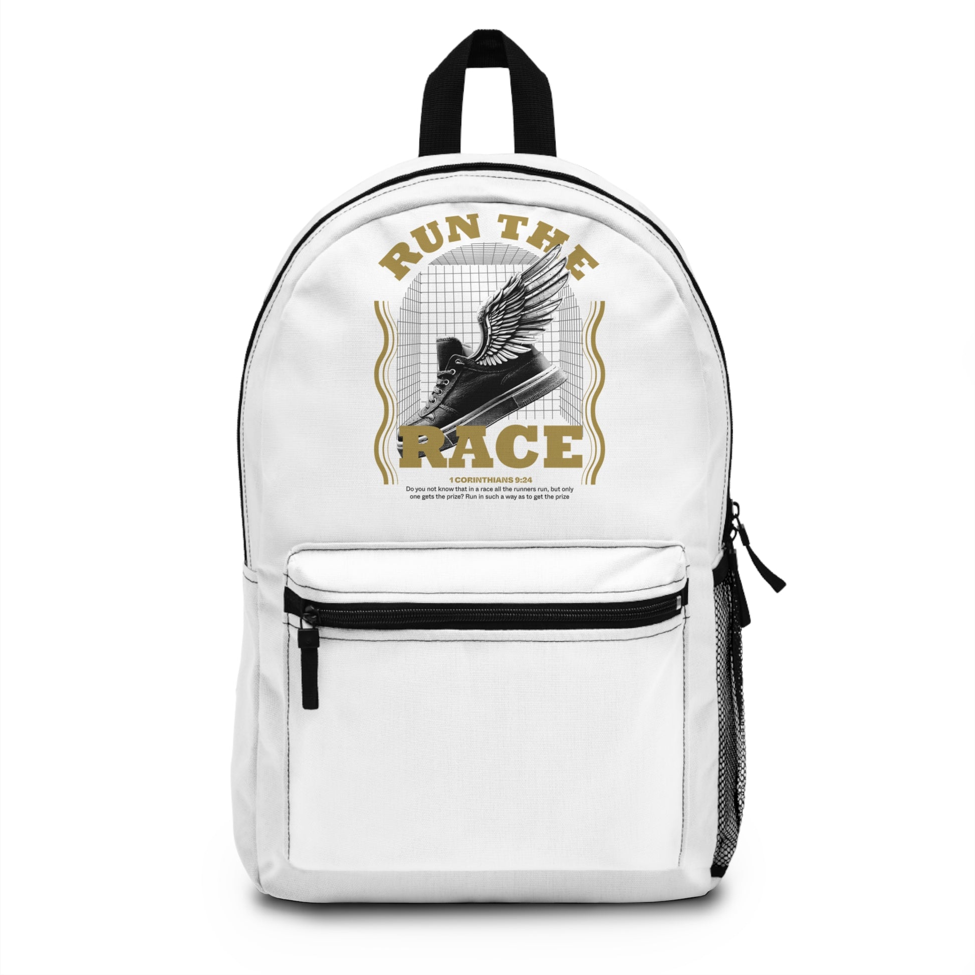 "Run The Race" Unisex Backpack - The Shield of Light