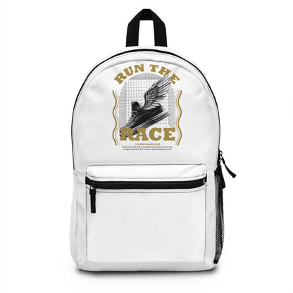 "Run The Race" Unisex Backpack - The Shield of Light