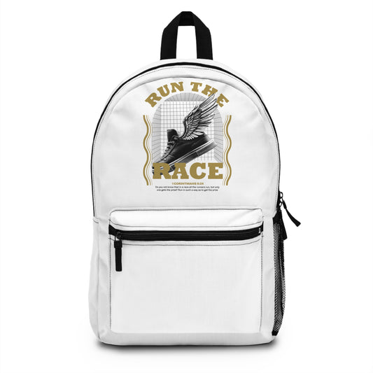 "Run The Race" Unisex Backpack - The Shield of Light