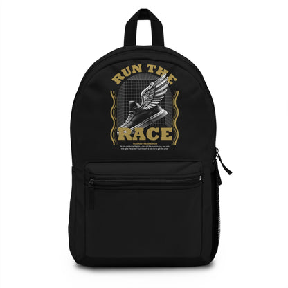 "Run The Race" Unisex Backpack - The Shield of Light