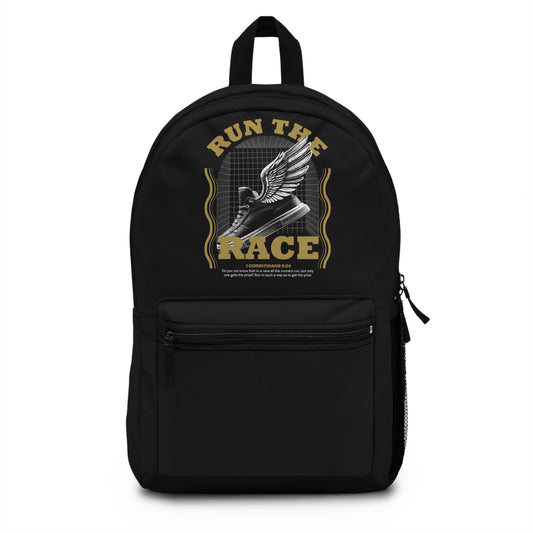 "Run The Race" Unisex Backpack - The Shield of Light