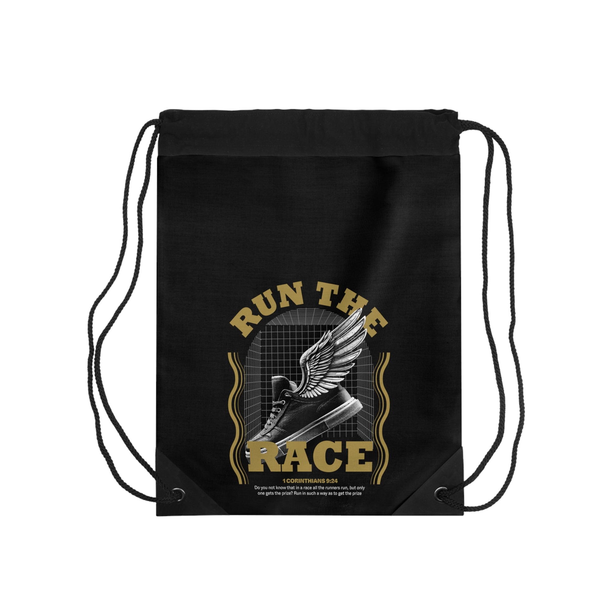 "Run The Race" Unisex Drawstring Bag - The Shield of Light