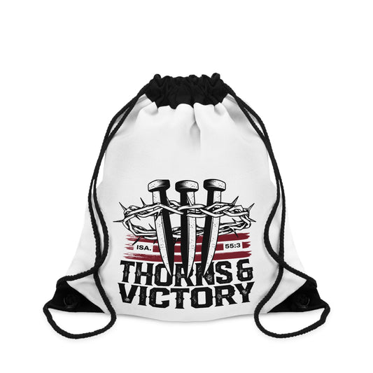 "Thorns & Victory" Unisex Drawstring Bag - The Shield of Light