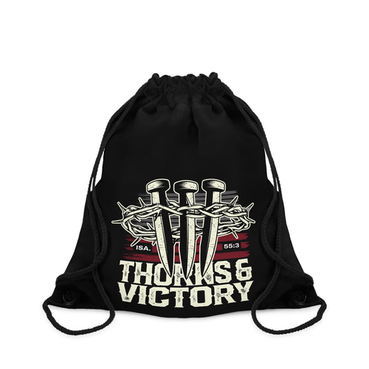"Thorns & Victory" Unisex Drawstring Bag - The Shield of Light