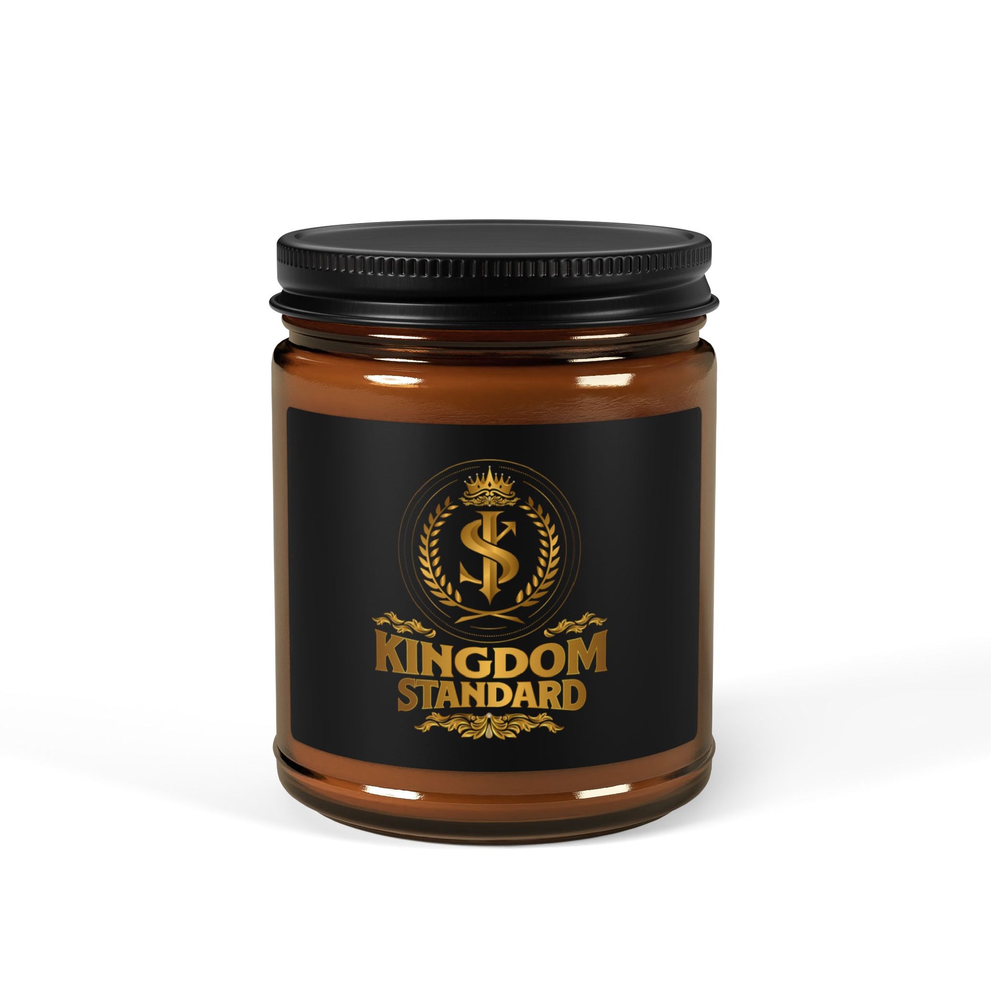 Luxury Scented Soy Candle – Kingdom Standard, Amber Jar - The Shield of Light