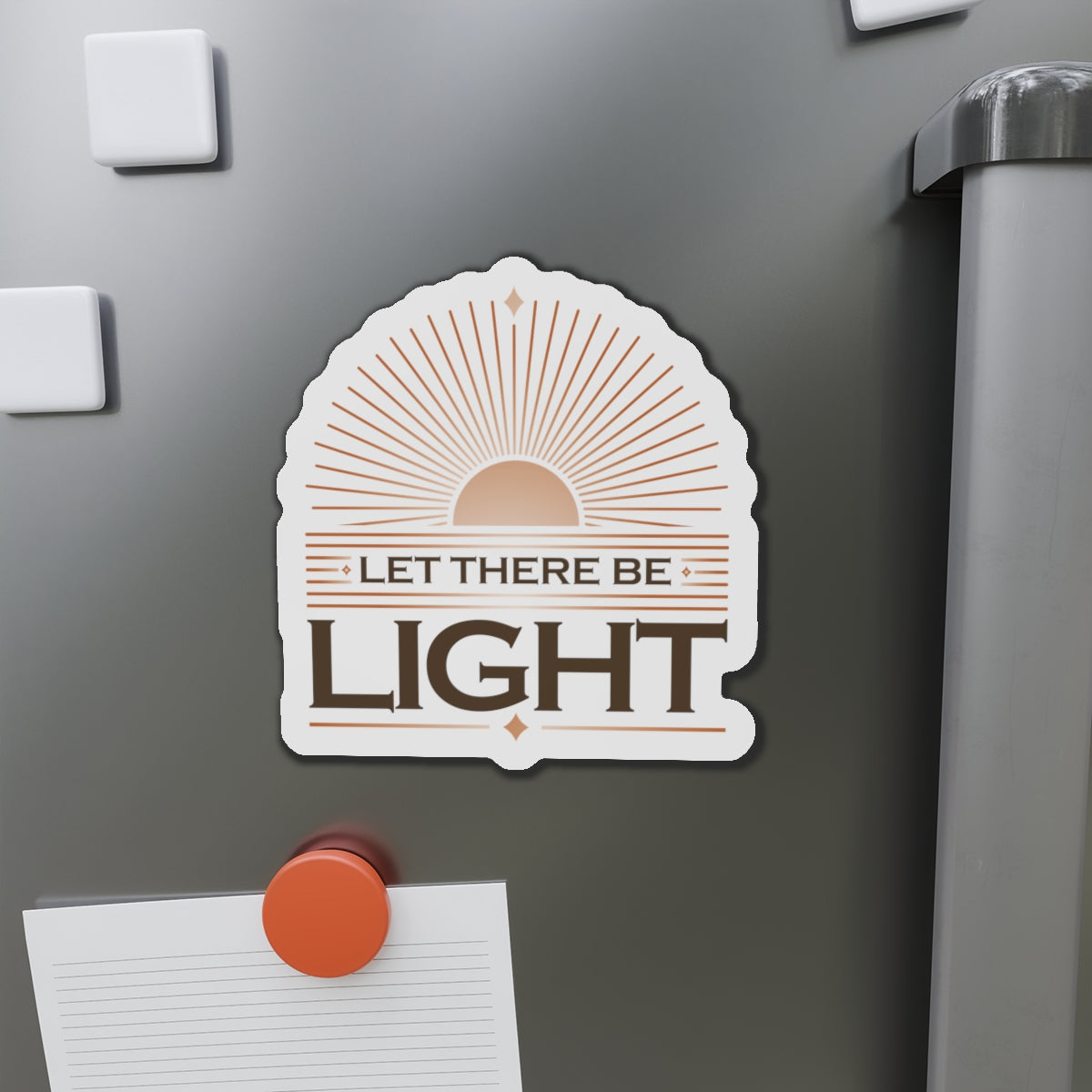 "Let There Be Light" Unisex Inspirational Die-Cut Magnet - The Shield of Light