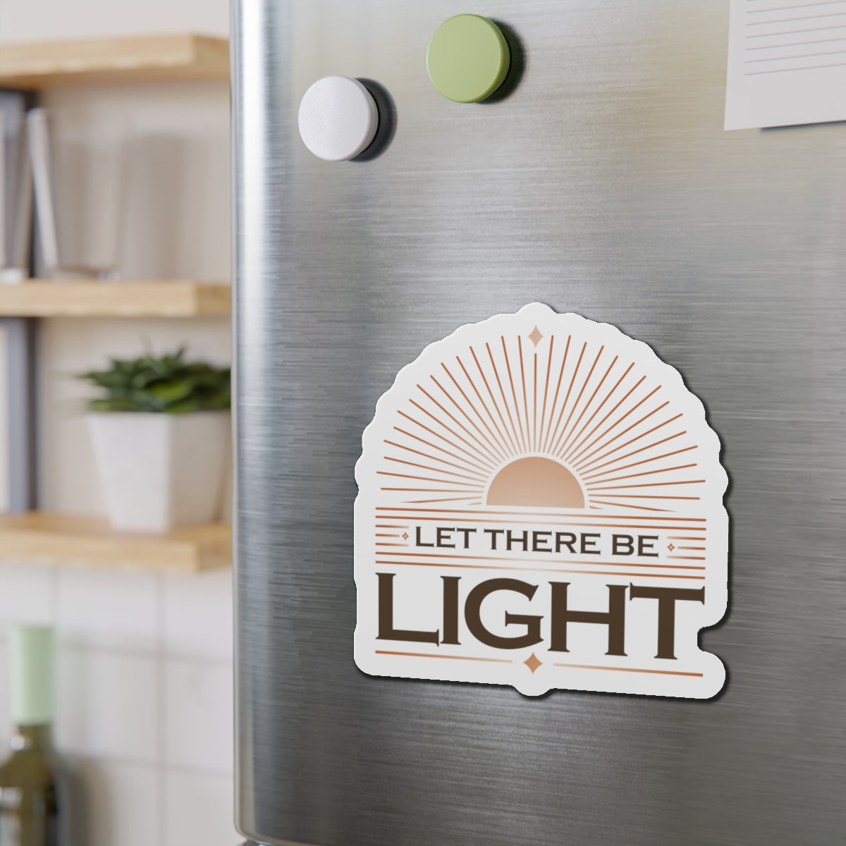 "Let There Be Light" Unisex Inspirational Die-Cut Magnet - The Shield of Light