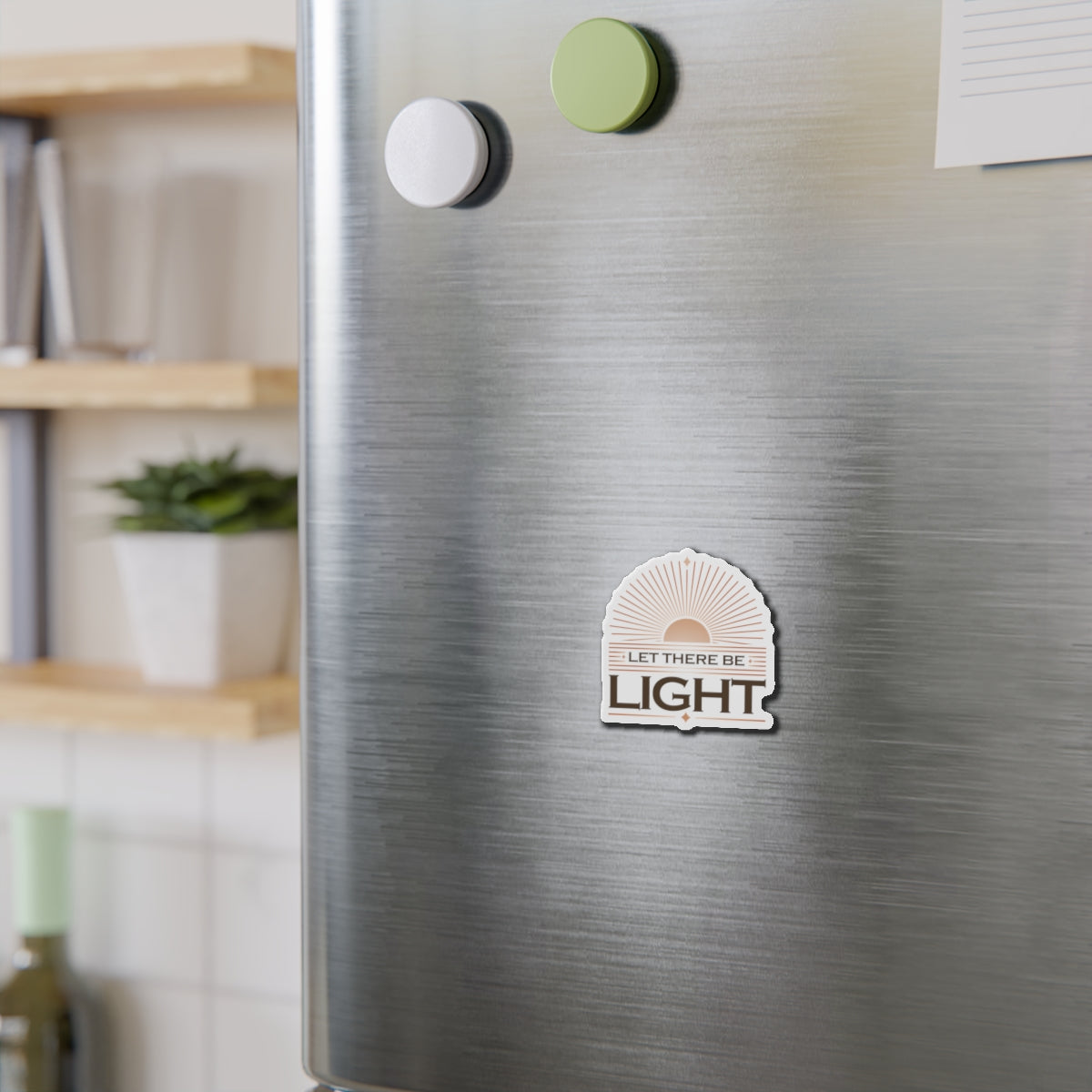 "Let There Be Light" Unisex Inspirational Die-Cut Magnet - The Shield of Light